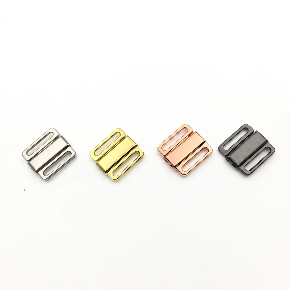 100sets 12mm Bra Clip Swimwear Clickers bra metal front closure replacement  with 4 colors