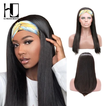 

Straight Human Hair Wigs for Women 150 Density Headband Wig Brazilian 8-30 Inch Human Hair Glueless Wig Free Shipping Scarf Wig