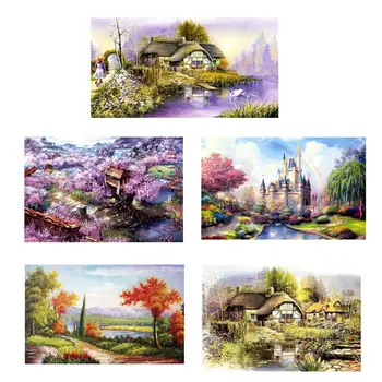 

Rural Landscape Educational 1000 Piece Jigsaw Puzzles Adult Kids Decompression Game Toy Children Cartoon Creative Gift