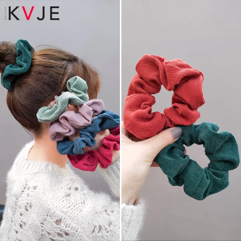 

KVJE Elastic Hair Bands Hairbands Womens Hair Accessories Factory Promote Sales Scrunchie Velvet Haar Accessoires