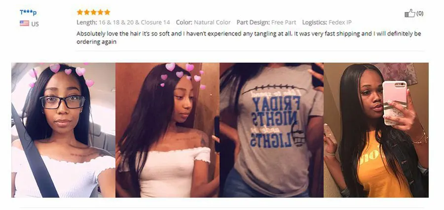 直条发帘买家秀