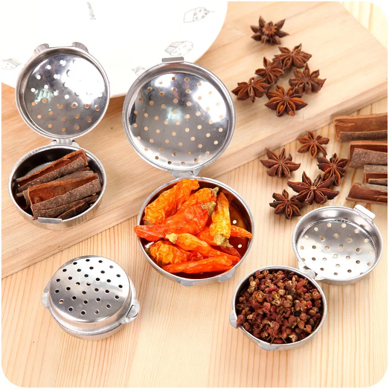 

Stainless Steel Seasoning Ball Tea Infuser Mesh Filter Strainer w/hook Loose Tea Leaf Spice Ball with Rope Home Kitchen Tools