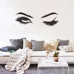 1 шт. Декор для дома из ПВХ креативные наклейки на стену красивые ресницы стикер на стену для гостиной для девочек комнатные обои