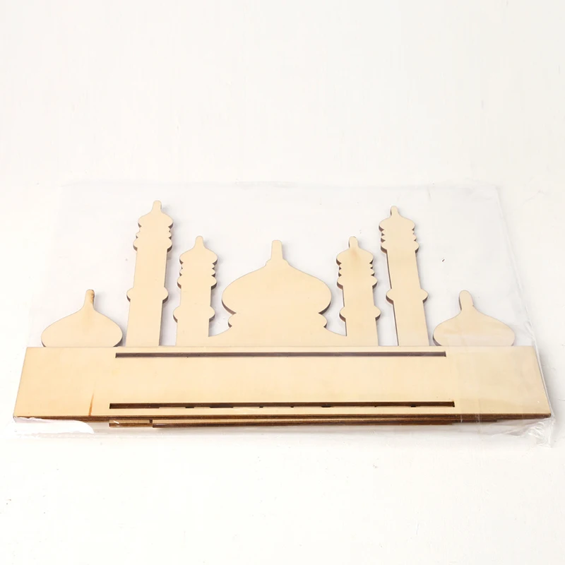 

DIY Wooden Hollow Plywood Muslim Islam Castle Ornament Home Party Decoration