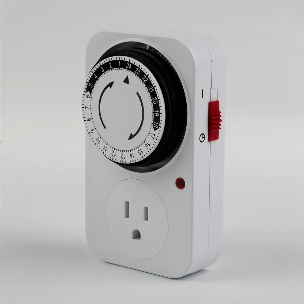 24 Hours Mechanical Programmable Plug in Timer Switch Smart Countdown Indoor Auto Power off Switch Socket