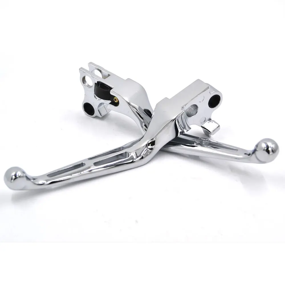 BJMOTO Chrome Skull Brake Clutch Levers For Harley 1996-2003 XL,1996-2007 Dyna and Touring,1996-2007 and 2011- Softail