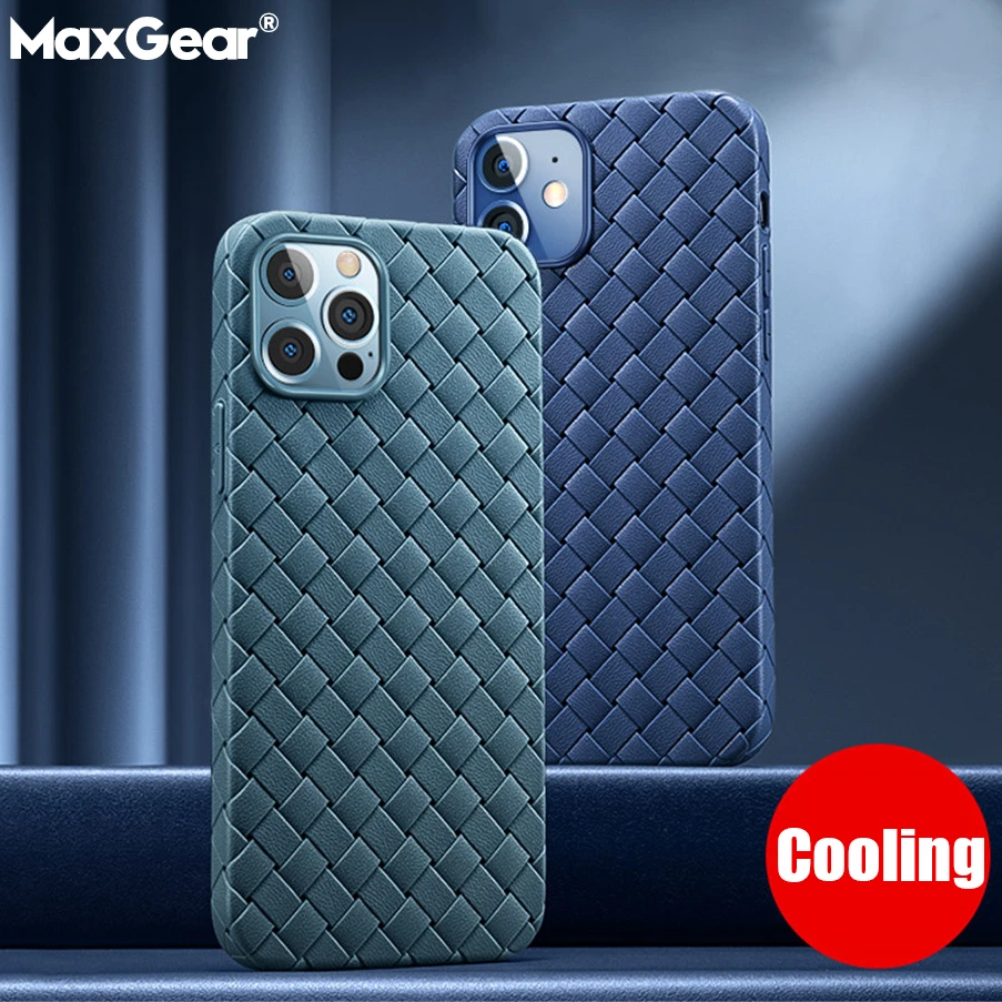 cool iphone 12 mini cases Breathable BV Grid Weave Case For iPhone 13 12 11 Pro Max XR X XS 6 7 8 Plus SE2 Mini Thin Soft Silicone Leather Cooling Cover apple iphone 12 mini  case