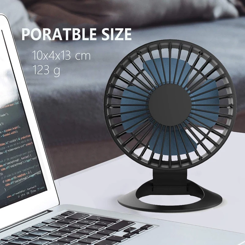 New Mini Usb Desk Fan with Updated Strong Airflow 3 Speeds Whisper Quiet 30° Adjustable Tilt Angle for Better Cooling Perfec | Бытовая