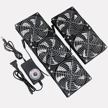 Fã de refrigeração violento do servidor do radiador 220mm do armário da estação de trabalho do chassi da máquina de mineração da c.c. 12 v 120 v btc de alta velocidade 12cm(China)