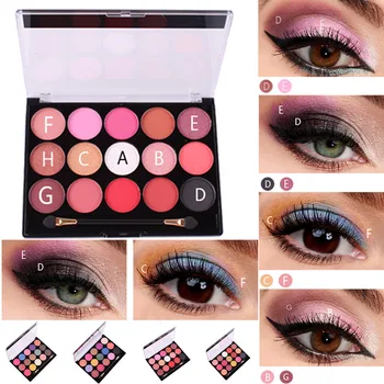

15 Colors Long-lasting Pearlescent Glitter Matte Professional Eye Shadow Makeup Multicolored Eye Shadow Powder Palettes