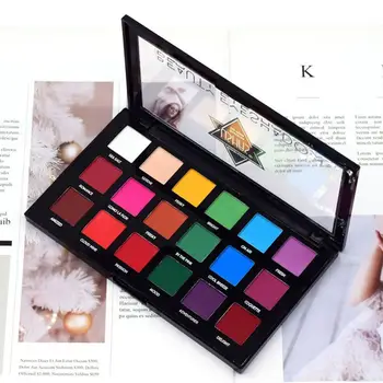 

18 Colors Eyeshadow Palette Keyboard Fingertip Eye Shadow Pearlescent Tray Eye Tray Glitter Shimmer Waterproof Shadow Matte X6D0