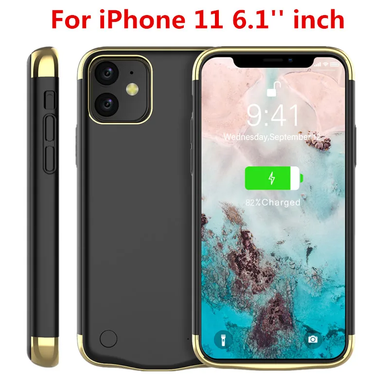 Для iPhone 11 Pro Чехол для зарядного устройства 5500 мАч резервный перезаряжаемый чехол для зарядки PowerBank для iPhone 11 11 Pro Аккумулятор Max Case - Цвет: 11 6.1 inch