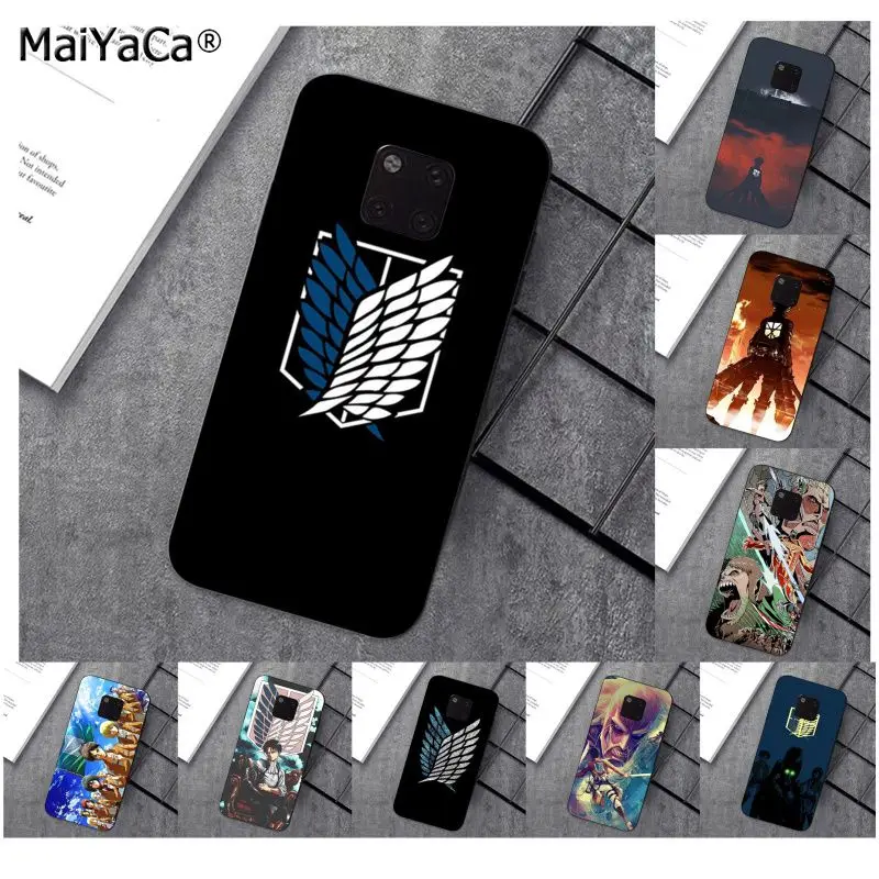 Роскошный чехол для телефона MaiYaCa Anime Japanese attack on Titan huawei mate 8 S 9 10 lite 10pro 20 X 20pro