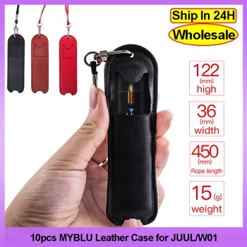 

10pc PU Leather Protection Cover case Lanyard Bag Carrying Pouch Portable E Cigarette Vape Bag For jul W01 MYBLU MY BLU Vape Kit