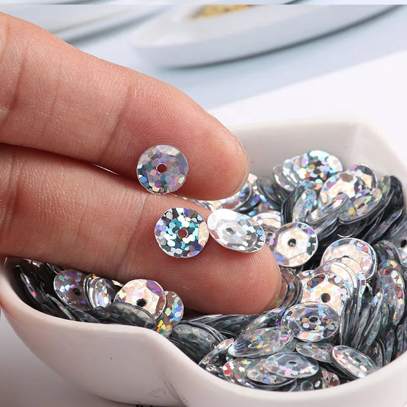 

720Pcs/Pack 6mm Laser Sequins 3D Hologram PVC Round Cup Sequin Paillettes Sewing Wedding craft Fancy Dress Scrapbook Accessories