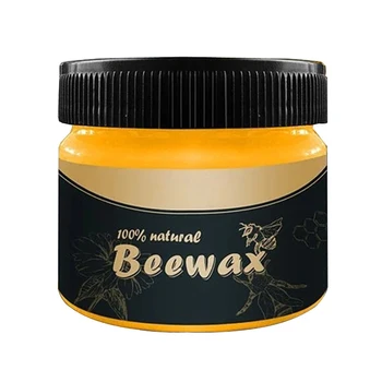 

80g Wood Seasoning Beewax Waterproof Wear-resistant Complete Solution Furniture Care Beeswax Home Cleaning Cleaner Tools