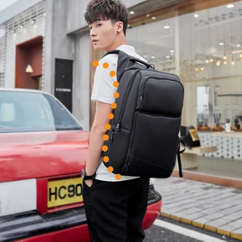 

Multi-function USB Backpack Oxford Cloth 18-inch Large Capacity Zipper Bag for School Travel J9