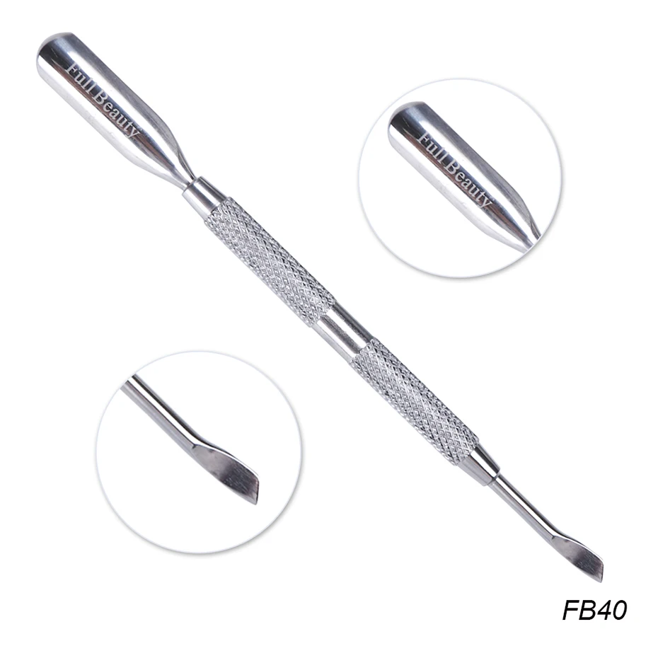 STZ 1 шт. профессиональные инструменты для дизайна ногтей из нержавеющей стали, для кутикулы Ложка-толкатель, очиститель для педикюра, инструменты для ухода, FB26-40