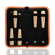 Резьбы инструменты набор ручной Кованый 5 шт. различные лезвия ручка из твердой древесины стали резак нож деревообрабатывающий инструменты