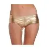Gold Экзотические Трусики пикантные Женские Блестящие Мини Короткие эластичные горячие брюки нижнее белье металлик один размер черный лакированная кожа сексуальное нижнее белье - Color: Gold
