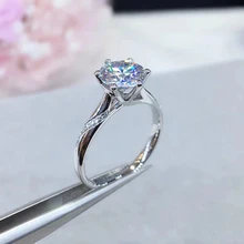 925 пробы Серебряное кольцо 6,5 мм 8 мм 9 мм Moissanite Brilliant Cut test кольцо с положительным бриллиантом для юбилея свадьбы на заказ