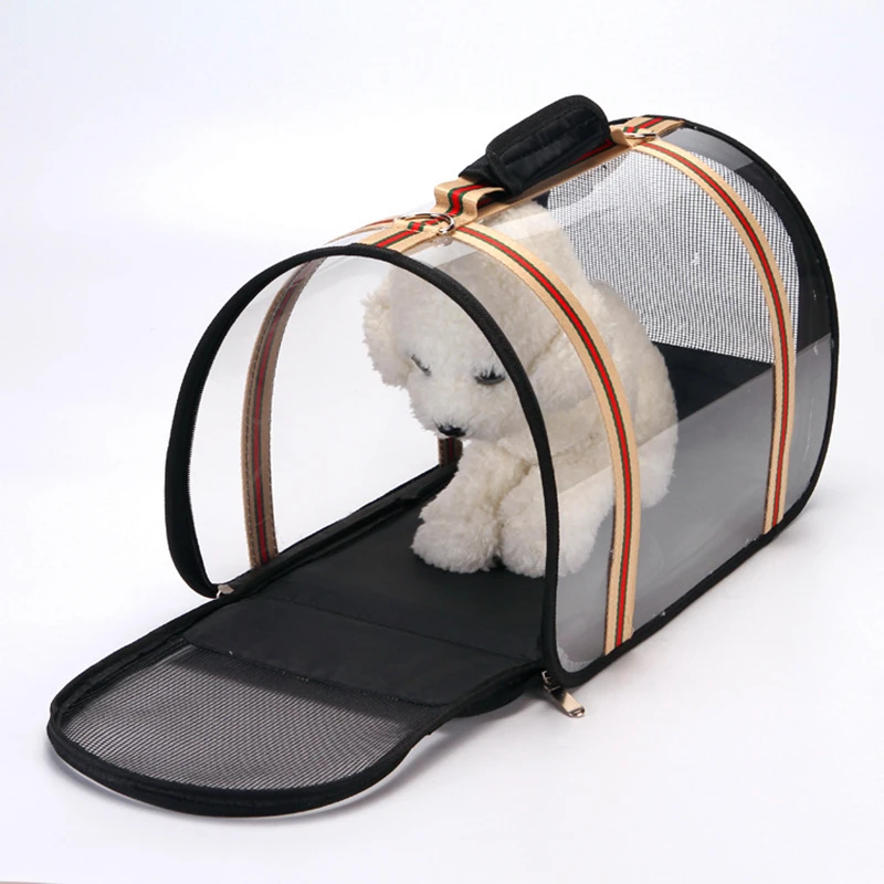 

Fashion Transparent Pet Handbag Outdoor Foldable Cat Dogs Shoulder Bag for Travel Shopping Portable Pets Carrier Bags Supplies