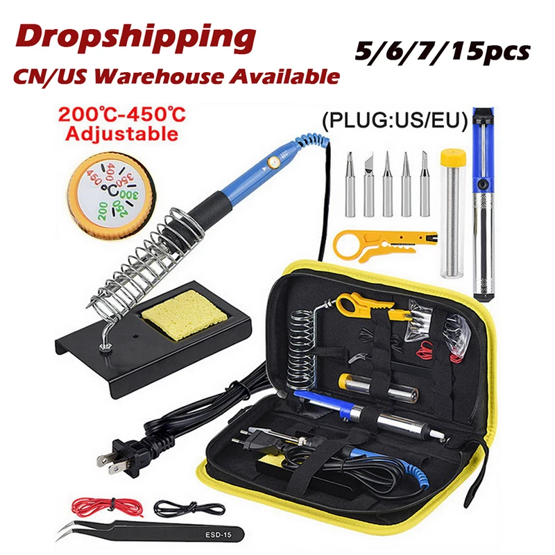 Soldering Iron Kit For Small Electric Work Superb Set Electric 60W 