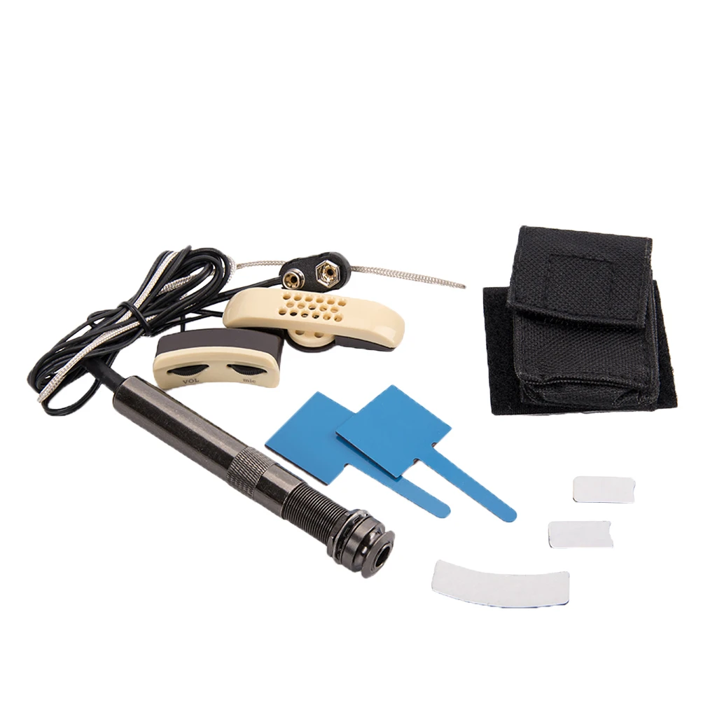 

Acoustic Folk Guitar Sound Hole Pickup Piezo with Plug Cable for Guitar Player