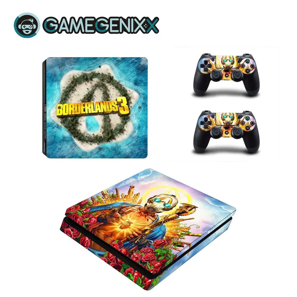 GAMEGENIXX Кожа Наклейка Защитная Наклейка Обложка для PS4 Slim консоли и 2 контроллеров-borderland 3