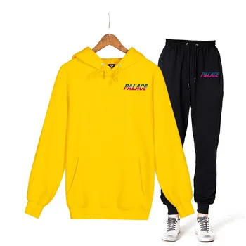 

Letter printed casual hoodie Couples Spring Autumn Sportswear Street Brand Hip Hop High Streetwear plus velvet loose hoodie