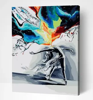 

Frame Dancing Girls DIY Painting By Numbers Dancing ballet Girls Handpainted DIY Oil Painting Wall Art Picture For Wedding Decor