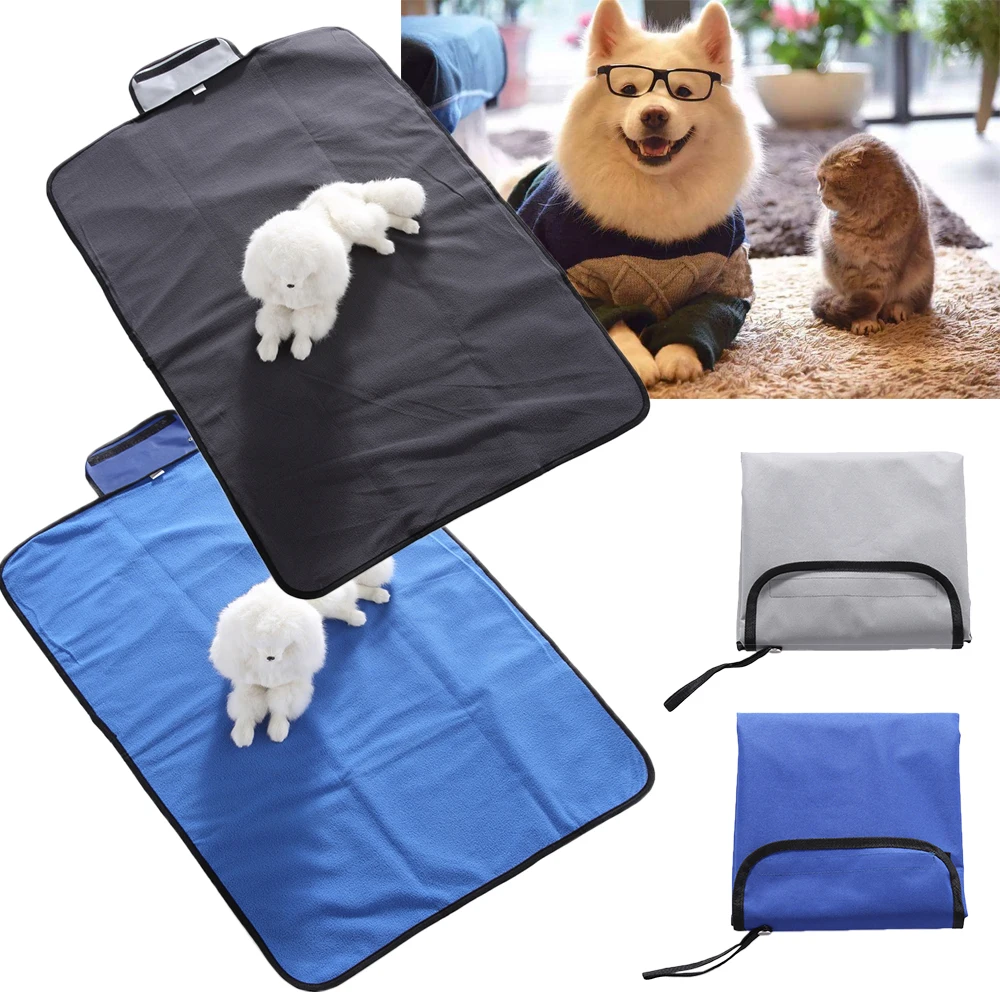 

Pet Mat Dog Mat Waterproof Dog Mat Pet Blanket Waterproof Pet Mat pet Indoor Outdoor Mat Blue/Black D30