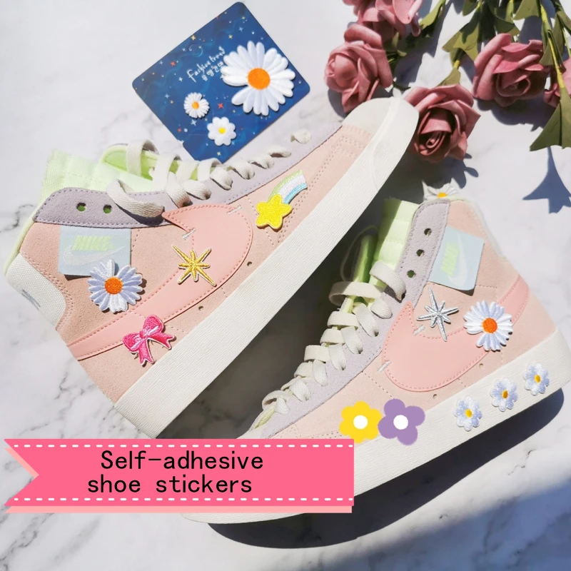 

Cute cartoon girl shoes decorative patch stickers creative DIY canvas shoes sports shoes with shoes stickers shoes accessories