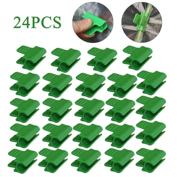 

24pcs Greenhouse Clamps Clips Plant Stakes Pipe Clamps For Outer Diameter Shed Film Row Cover Shading Netting Tunnel Hoop Clips