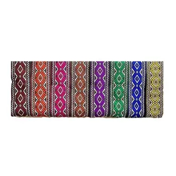 

High Quality wide 50MM 8yard/lot Polyester Woven Jacquard Ribbon light Geometric diamond pattern for curtain