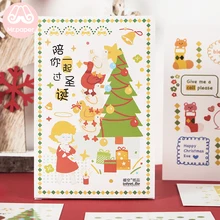 Mr. paper 30 шт./кор. веселые рождественские открытки для Санта-Клауса рождественские подарки креативные канцелярские письма поздравительные подарки открытки
