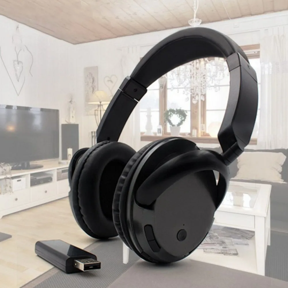 Headset Tv Stereo Wireless Headset Fm Multi-Function Teaching Office Tv Dedicated Earphones One Drag N