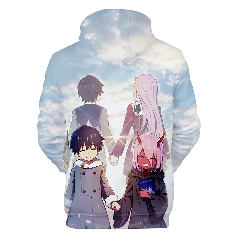 Darling In The Franxx толстовки женские с длинным рукавом толстовки с капюшоном повседневные трендовые уличные толстовки Sudaderas de mujer