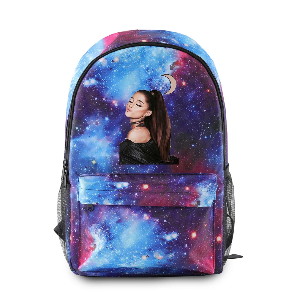 Холщовый Рюкзак на плечо в стиле Харадзюку С Логотипом Ariana Grande, певица на молнии, рюкзак для путешествий в студенческом стиле, пять цветов