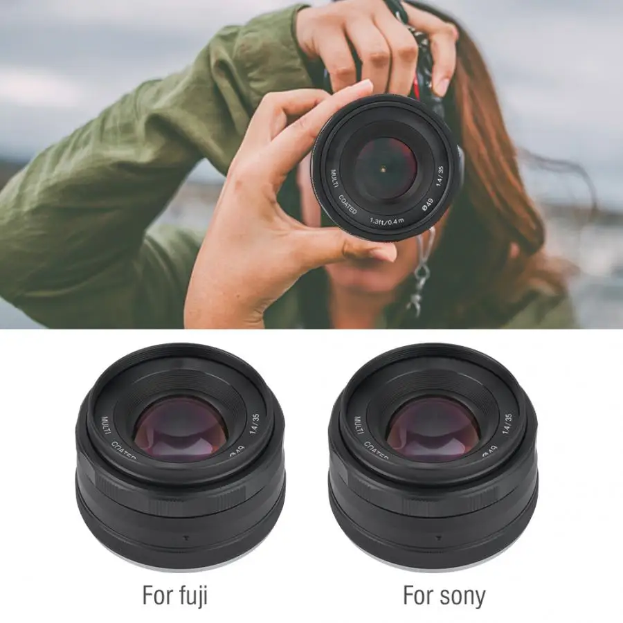 Meike 35 мм F1.4 F1.7 большая апертура ручной фокусировки APS-C объектива для sony E крепление для Fujifilm FX крепление для Canon EOS-M крепление для EF-M