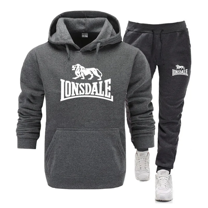 

New Men Hoodies Suit Brand Clothing Tracksuit Sweatshirt Suit Fleece Hoodie+Sweat pants Jogging Homme Pullover 3XL Sporting Suit