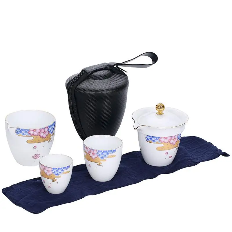 Керамический s керамический чайный набор чайник Gaiwan чашка чая Портативный Путешествия китайский чайный набор кунг-фу чайные наборы для путешествий чайные наборы