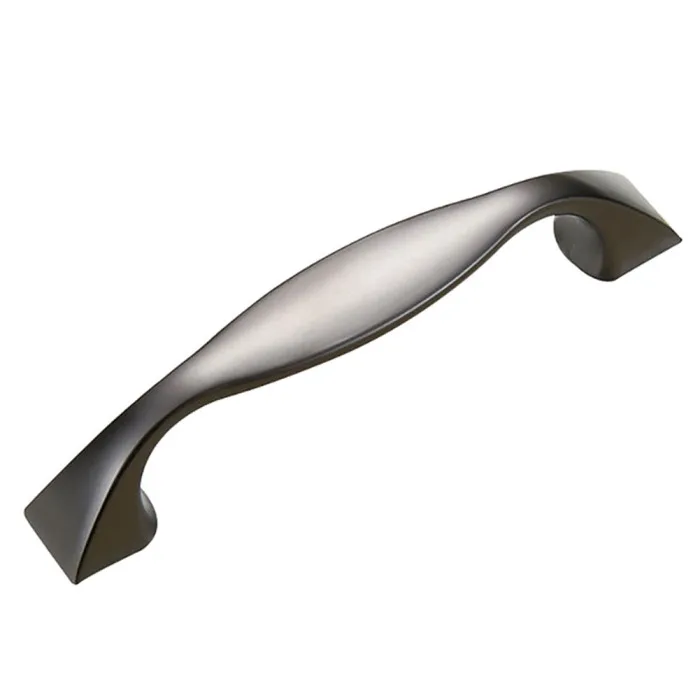 2 шт традиционные ручки шкафа плоские серые ящики из цинкового сплава шкафы ручки QP2