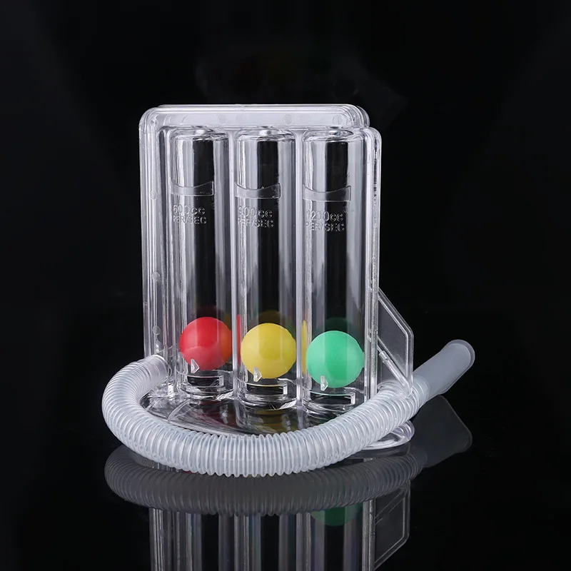 Three Ball Vital Capacity Breathing Trainer Incentive Spirometer Lung
