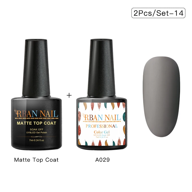 RBAN NAIL 7 мл чистый цвет УФ-гель для ногтей замачиваемый Полупостоянный лак для ногтей гель для ногтей маникюр матовое верхнее покрытие необходимо - Цвет: ZH06728