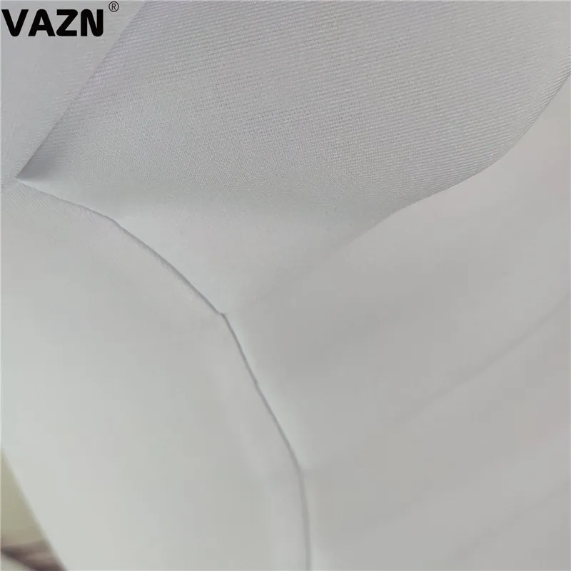 VAZN KEN89328 Лидер продаж г. Белое разноцветное платье средней длины Повседневное платье с короткими рукавами и открытыми плечами сексуальное уличное платье для девочек