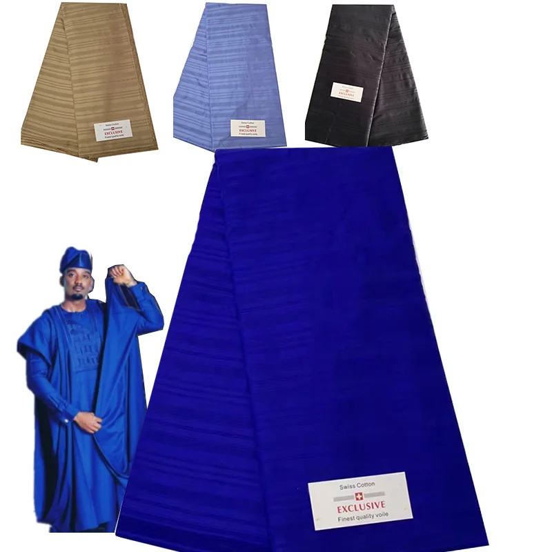 Новое поступление, нигерийский стиль, атику, хлопковая ткань, 5 ярдов, кусок, хлопковая ткань атику, красивый бежевый цвет, для мужчин, ткань