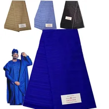 Новое поступление, нигерийский стиль, атику, хлопковая ткань, 5 ярдов, кусок, хлопковая ткань атику, красивый бежевый цвет, для мужчин, ткань