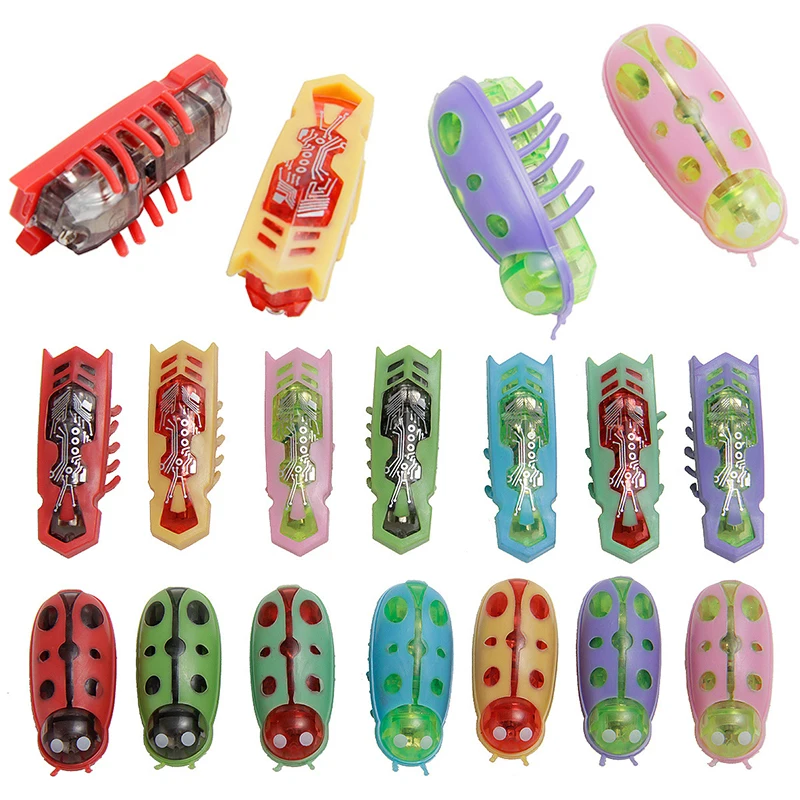 1PC Electric Bug Cat Toy Cat Escape Obstacle Automatic Flip Toy Battery Operated Vibration Various Color Pet Interactive Toy