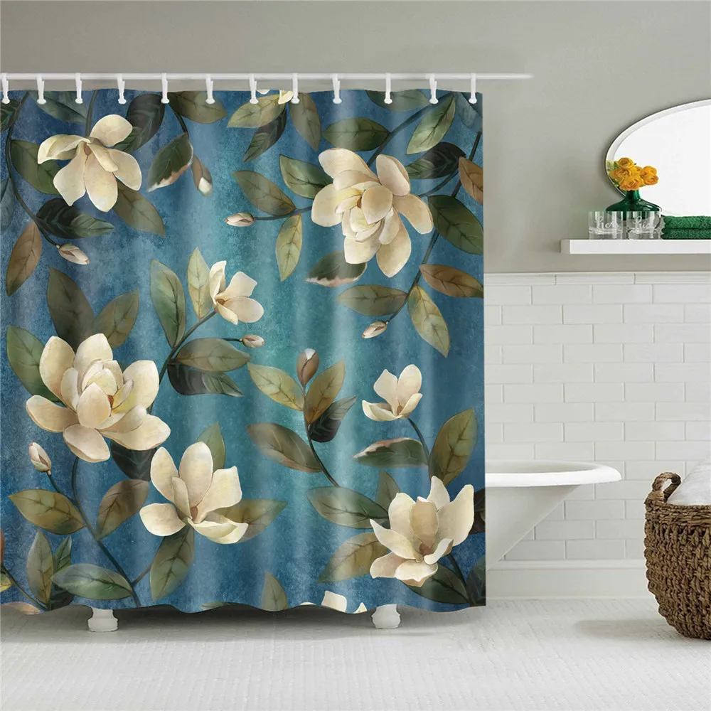 APROPHIC Rideau De Douche Motif Floral - 180 X 180 Cm